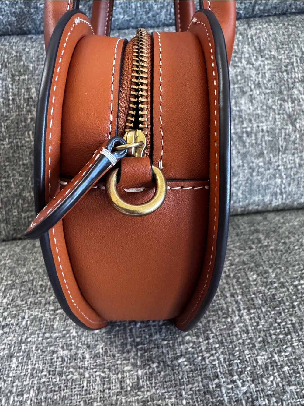 Coach Heart Mini Satchel in Chestnut Brown - Picture 6 of 12